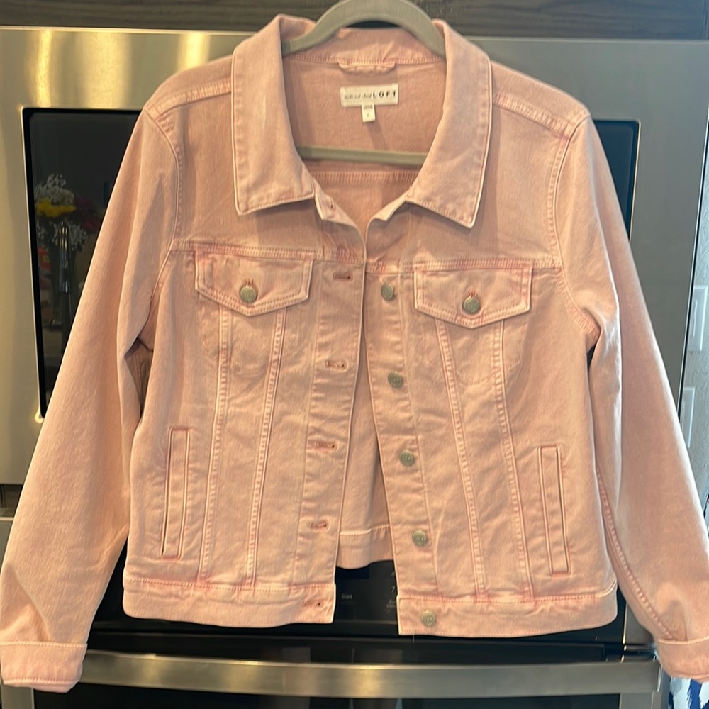 Loft faded purple jean jacket